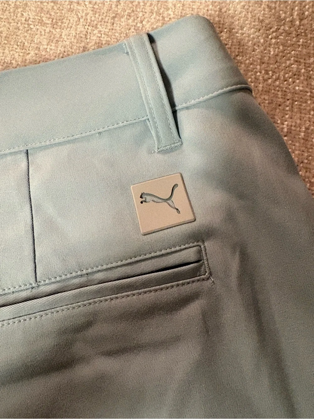 NWT Pale Blue/Green Men’s Puma Dealer Enjoy Golf Shorts - Size 40